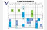 Planning des entrainements 