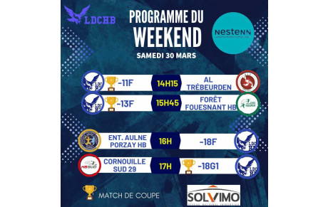 Planning du 30 Mars 2024